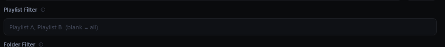KimiCue playlist filter